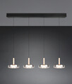 Lustra Celeste, TRIO, 115x22x200 cm, 7W, 4x SMD LED, metal, negru/gri