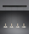 Lustra Celeste, TRIO, 115x22x200 cm, 7W, 4x SMD LED, metal, negru/gri