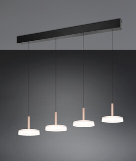 115x22x200 cm, Negru;Alb, Lustra