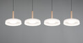 Lustra Celeste, TRIO, 115x22x200 cm, 7W, 4x SMD LED, metal, negru/alb