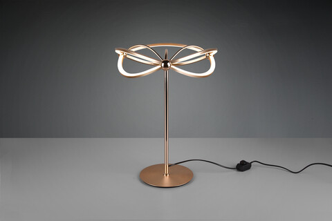 Lampa de masa Charivari, TRIO, 41x50 cm, 26W, 1x SMD LED, metal, bronz mat