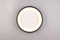 Plafoniera Cardona, TRIO, 46.5x10 cm, 29W, 1x SMD LED, metal, negru mat