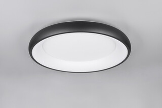 62x10 cm, Negru mat, Plafoniera