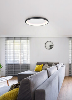 75x9.5 cm, Negru mat, Plafoniera