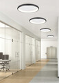 Plafoniera Cardona, TRIO, 75x9.5 cm, 59W, 1x SMD LED, metal, negru mat