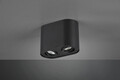 Plafoniera Cookie, TRIO, 17.8x9.6x12.5 cm, 35W, 2x GU10, metal, negru mat