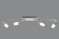 Plafoniera Clapton, TRIO, 96.5x8x18.5 cm, 4W, 4x SMD LED, metal, argintiu