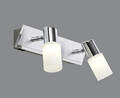 Plafoniera Clapton, TRIO, 36x7x18.5 cm, 5W, 2x SMD LED, metal, argintiu