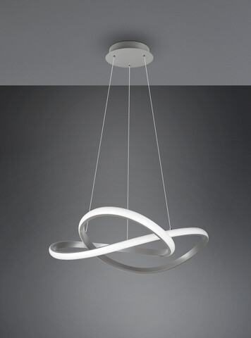 Lustra Course, RL, 60x150 cm, 27W, 1x SMD LED, metal, argintiu