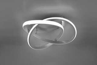 45x18.8 cm, Nichel;Alb, Plafoniera