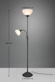 Lampadar Country, RL, 30x184 cm, 100W/40W, 1x E27, 1x E14, metal, negru/alb