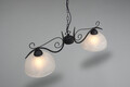 Lustra Country, RL, 82x25x150 cm, 75W, 2x E27, metal, negru/alb