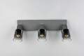 Plafoniera Cadiz, RL, 42.5x8.5x17 cm, 10W, 3x E14, metal, antracit