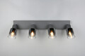 Plafoniera Cadiz, RL, 58.5x8.5x15 cm, 10W, 4x E14, metal, antracit