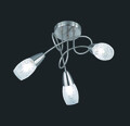 Plafoniera Colmar, RL, 47x25 cm, 28W, 3x E14, metal, argintiu