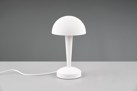 Lampa de masa Canaria, RL, 15x26.5 cm, 40W, 1x E14, metal, alb mat