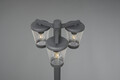 Lampadar de exterior Cavado, TRIO, 44.6x220 cm, 40W, 3x E27, aluminiu, antracit