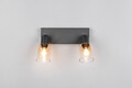 Plafoniera Cadiz, RL, 27.5x8.5x17 cm, 10W, 2x E14, metal, negru mat