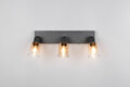 Plafoniera Cadiz, RL, 42.5x8.5x17 cm, 10W, 3x E14, metal, negru mat