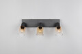 Plafoniera Cadiz, RL, 42.5x8.5x17 cm, 10W, 3x E14, metal, negru mat