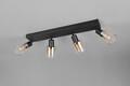 Plafoniera Cadiz, RL, 58.5x8.5x17 cm, 10W, 4x E14, metal, negru mat