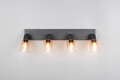 Plafoniera Cadiz, RL, 58.5x8.5x17 cm, 10W, 4x E14, metal, negru mat