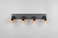 Plafoniera Cadiz, RL, 58.5x8.5x17 cm, 10W, 4x E14, metal, negru mat