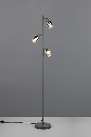 Lampadar Cadiz, RL, 23x154 cm, 10W, 3x E14, metal, negru mat