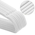 Set 50 umerase pentru haine acoperite cu catifea, Songmics, 43.5x22.5 cm, antialunecare, max 5 kg, alb