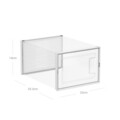 Set 18 cutii de pantofi, Songmics, 33.3x23x14 cm, polipropilena, transparent/alb