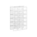 Set 18 cutii de pantofi, Songmics, 35x25x18.5 cm, polipropilena, transparent/alb