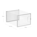 Set 8 cutii de pantofi, Songmics, 33.3x22x14 cm, polipropilena, transparent/alb