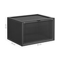 Set 6 cutii de pantofi, Songmics, 36x28x22 cm, polipropilena, negru
