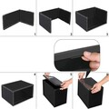 Set 6 cutii de pantofi, Songmics, 36x28x22 cm, polipropilena, negru