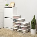 Set 12 cutii de pantofi, Songmics, 34.5x19.5x12.5 cm, polipropilena, transparent