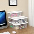 Set 12 cutii de pantofi, Songmics, 34.5x19.5x12.5 cm, polipropilena, transparent