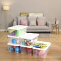 Set 12 cutii de pantofi, Songmics, 34.5x19.5x12.5 cm, polipropilena, transparent