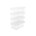 Set 12 cutii de pantofi, Songmics, 34.5x19.5x12.5 cm, polipropilena, transparent