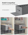 Set 4 organizatoare pentru sertar, Songmics,cu 6 compartimente, 42x30x17 cm, gri