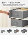 Set 4 organizatoare pentru sertar, Songmics,cu 6 compartimente, 42x30x17 cm, gri