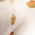 Lenjerie de pat King Size, Shroom, Homla, 3 piese, 200x220 cm, microfibra, ecru