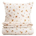 Lenjerie de pat King Size, Shroom, Homla, 3 piese, 200x220 cm, microfibra, ecru