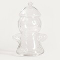 Recipient cu capac pentru biscuiti Tinsel, Homla, 18.5x33.5 cm, sticla, transparent