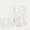 Recipient cu capac pentru biscuiti Tinsel, Homla, 18.5x33.5 cm, sticla, transparent