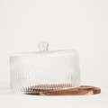 Platou cu capac Bardo, Homla, 18.5x27 cm, lemn/sticla, maro/transparent