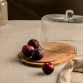 Platou cu capac Bardo, Homla, 18.5x27 cm, lemn/sticla, maro/transparent