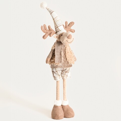 Decoratiune ren Raquel, Homla, 94 cm, poliester/metal, bej