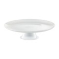Platou cu picior pentru tort Lily, Ambition, 32 cm, sticla, alb
