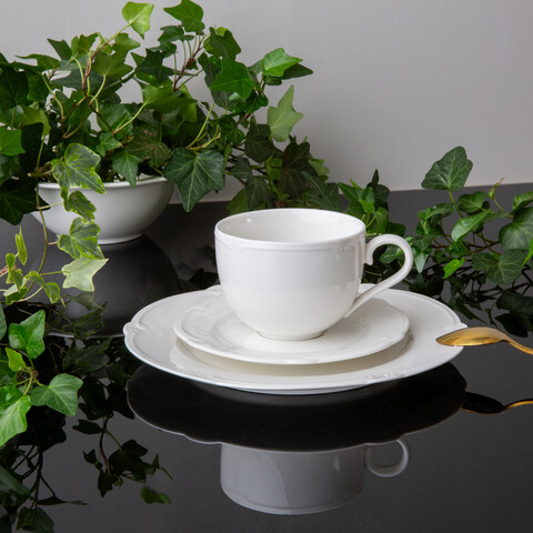 Set ceai / cafea 12 piese, Pola, Ambition, 220 ml, portelan, alb