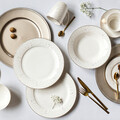 Serviciu de masa 18 piese, Aurelia, Ambition, portelan, alb/auriu